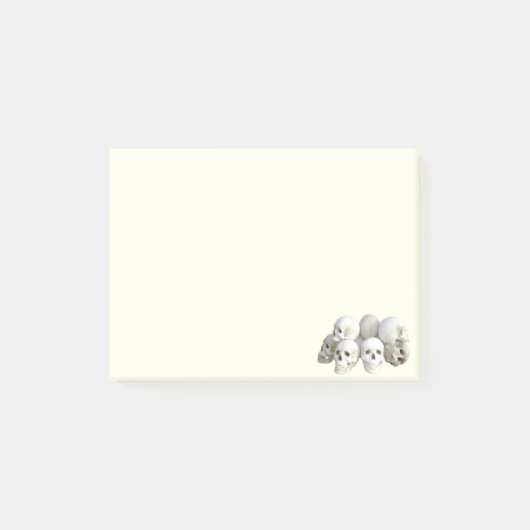 Gruseliger Schädelstapel Post-it Klebezettel (Vorderseite)