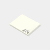 Gruseliger Schädelstapel Post-it Klebezettel (angewinkelt)