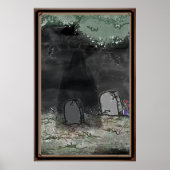 Gruseliger Schatten-Foto-Rahmenposter Poster (Vorne)