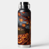 GRUSELIGER, SCHAUERLICHER HALLOWEEN-BAUM MIT ORANG TRINKFLASCHE (Vorderseite)