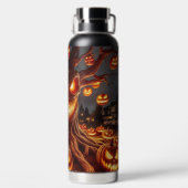 GRUSELIGER, SCHAUERLICHER HALLOWEEN-BAUM MIT ORANG TRINKFLASCHE (Rückseite)