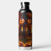 GRUSELIGER SCHAUERLICHER HALLOWEEN-BAUM MIT ORANGE TRINKFLASCHE (Rechts)