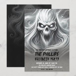 Gruseliger schreiender Poltergeist-Geist Halloween Einladung