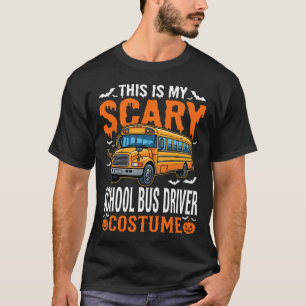 Gruseliger Schulbusfahrer Halloween-Kostüm-Vektor  T-Shirt