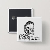gruseliger Schurke Cartoon Button (Vorne & Hinten)