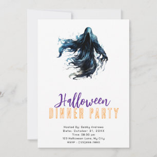 Gruseliger Sensenmann Halloween-Dinnerparty Einladung