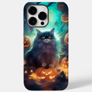 Gruseliger sibirischer Halloween-Kater mit Kürbiss Case-Mate iPhone 14 Pro Max Hülle