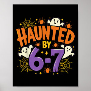 Gruseliger Six Seven 6 7 Meme 67 Skeletthand Hallo Poster