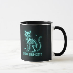Gruseliger Skele-Kitty-Becher Tasse