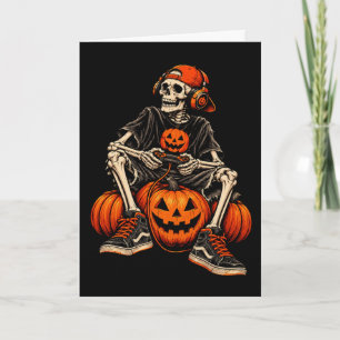Gruseliger Skelett-Gaming-Halloween-Controller Jun Karte