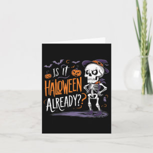 Gruseliger Skelett-Geist Ist Halloween schon da Karte