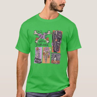 Gruseliger Skelett-Halloween lustig T-Shirt