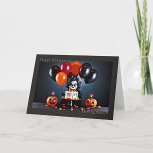 Gruseliger Skelett Vampir - Halloween Geburtstag Feiertagskarte
