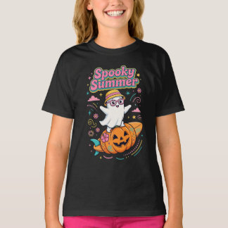Gruseliger Sommer Geist Surfen Kürbis Tropischer S T-Shirt