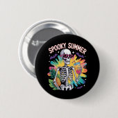 Gruseliger Sommerurlaub am Strand Button (Vorne & Hinten)