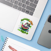 Gruseliger Sommerween-Skelett-Wassermelonen-Float Aufkleber (Laptop mit iPhone)