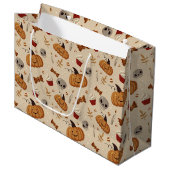 Gruseliger Spaß Halloween Große Geschenktüte (Vorderseite Schrägansicht)