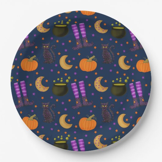 Gruseliger Spaß Halloween Pappteller (Vorderseite)