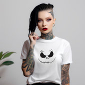 Gruseliger Spaß Skelett Gesicht T-Shirt