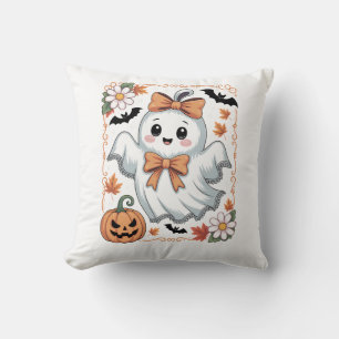 Gruseliger Spitzen-Geist Halloween Kissen