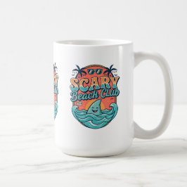 Gruseliger Strandclub Lustiger Vintage-Strand-Kaff Kaffeetasse