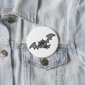 Gruseliger süßer böser Vampirfledermaus Button (Beispiel)