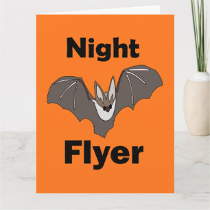 Gruseliger Süßer Fledermaus-Nachtflieger Karte