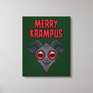 Gruseliger Süßer Fröhlicher Krampus Leinwanddruck