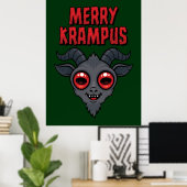 Gruseliger Süßer Fröhlicher Krampus Poster (Heimbüro)