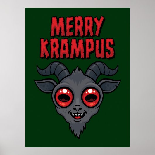 Gruseliger Süßer Fröhlicher Krampus Poster (Vorne)