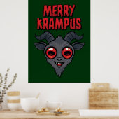 Gruseliger Süßer Fröhlicher Krampus Poster (Küche)