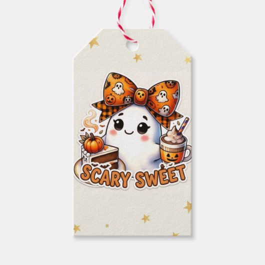 Gruseliger Süßer Geist Geschenkanhänger (Vorderseite)