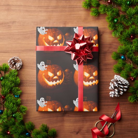 Gruseliger Süßer Geist Halloween Geschenkpapier (Feiertagsgeschenk)