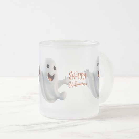 Gruseliger Süßer Geist Halloween Mattglastasse (VorderseiteRechts)