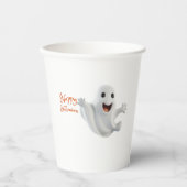 Gruseliger Süßer Geist Halloween Pappbecher (Vorderseite)