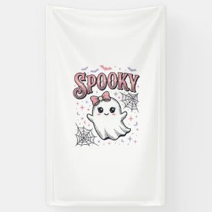 Gruseliger süßer Geist Vintage-Halloween-Shirt-Des Banner