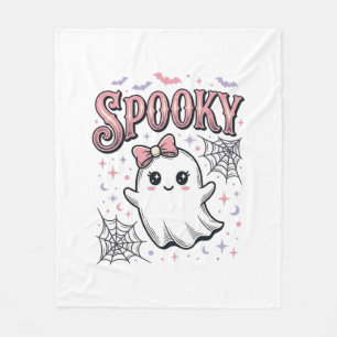 Gruseliger süßer Geist Vintage Halloween-Shirt-Des Fleecedecke