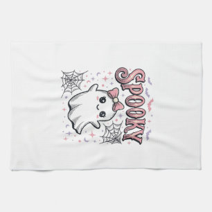 Gruseliger süßer Geist Vintage Halloween-Shirt-Des Geschirrtuch