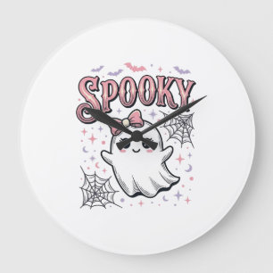 Gruseliger süßer Geist Vintage-Halloween-Shirt-Des Große Wanduhr