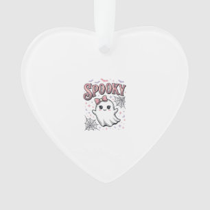 Gruseliger süßer Geist Vintage Halloween-Shirt-Des Ornament