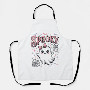 Gruseliger süßer Geist Vintage-Halloween-Shirt-Des Schürze