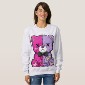 Gruseliger süßer geteilter Bär Sweatshirt (Vorne ganz)