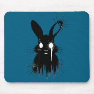 Gruseliger süßer Goth-Bunny-Horror-Hase-Skizze Alt Mousepad