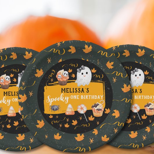 Gruseliger Süßer Halloween-Geburtstag Pappteller