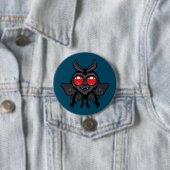 Gruseliger süßer Kryptid Mothman-Monster Button (Beispiel)