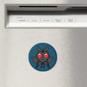 Gruseliger süßer Kryptid Mothman-Monster Magnet (In Situ (Geschirrspüler))