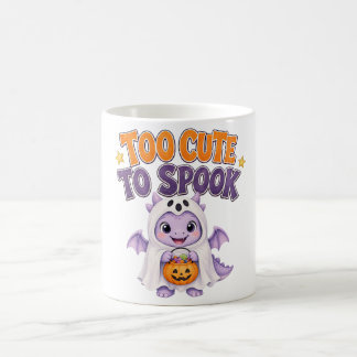 Gruseliger süßer lila Baby-Drache Halloween-Kaffee Kaffeetasse
