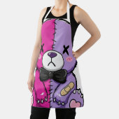 Gruseliger Süßer Pastell-Goth-Bär-Apron Schürze (InSitu)