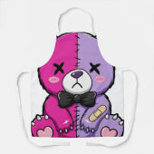 Gruseliger Süßer Pastell-Goth-Bär-Apron Schürze (Vorderseite)