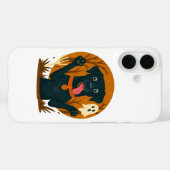 Gruseliger süßer schwarzer Hund mit Geist  Case-Mate iPhone Hülle (Rückseite (Horizontal))